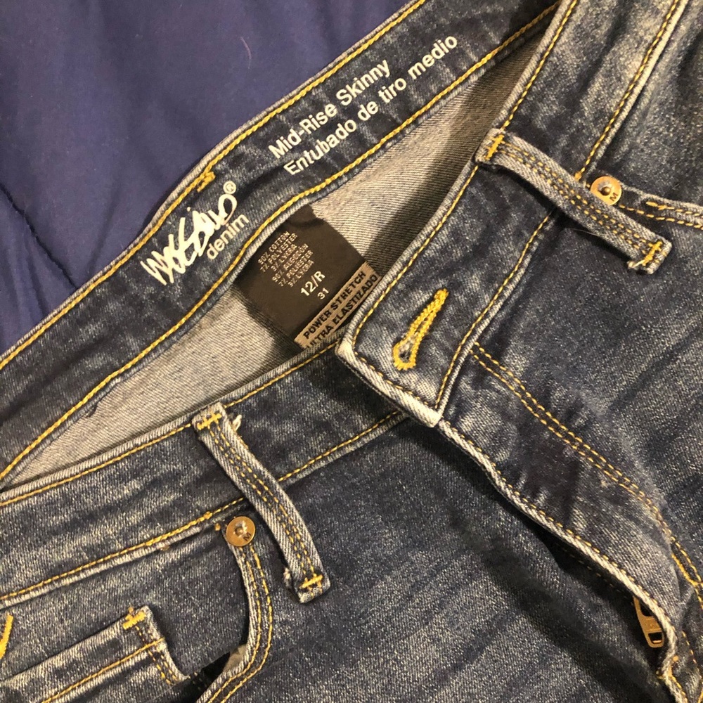 Mildly distressed jeans